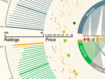 A Data Visualization of Whiskey data infographic information product sketch visualization