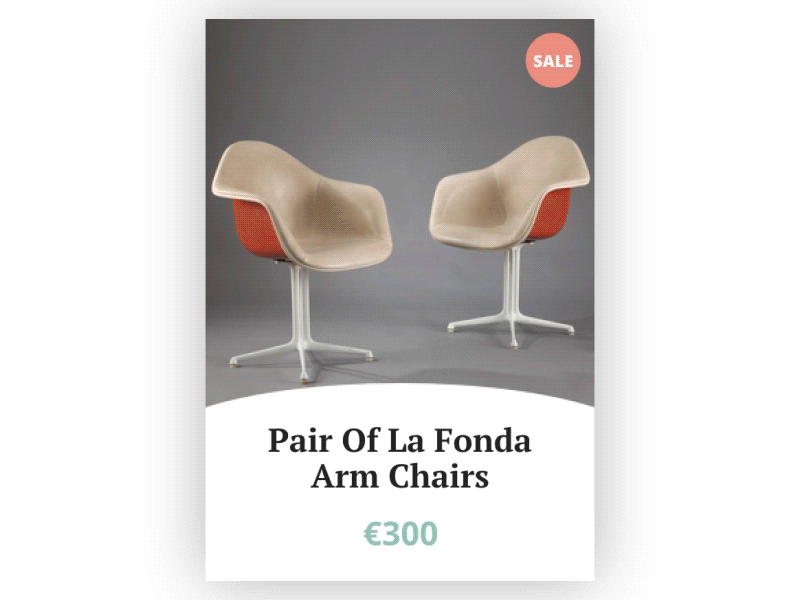 Furniture Product Card Hover animation card e commerce ui ux