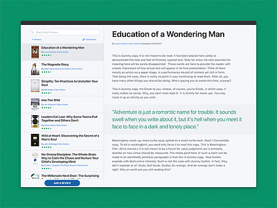 Book Club books interface library ui ux