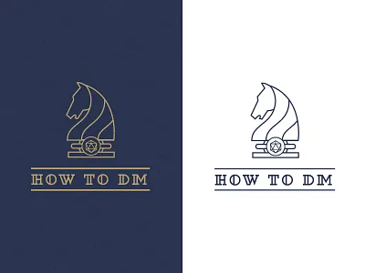 How to DM - Logo Design branding chess dungeon master dungeons and dragons game game logo knight logo youtube channel