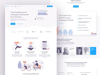 Dialogue - Homepage chat doctor health healthcare hospital illustration landing message nurse video website