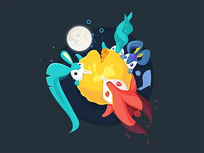 Happy Mid-autumn Day color day illustrator mid autumn sketch ued ui