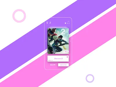 Video Games App app cards debut ecommerce games invite iphone s8 samsung shopping ui ux