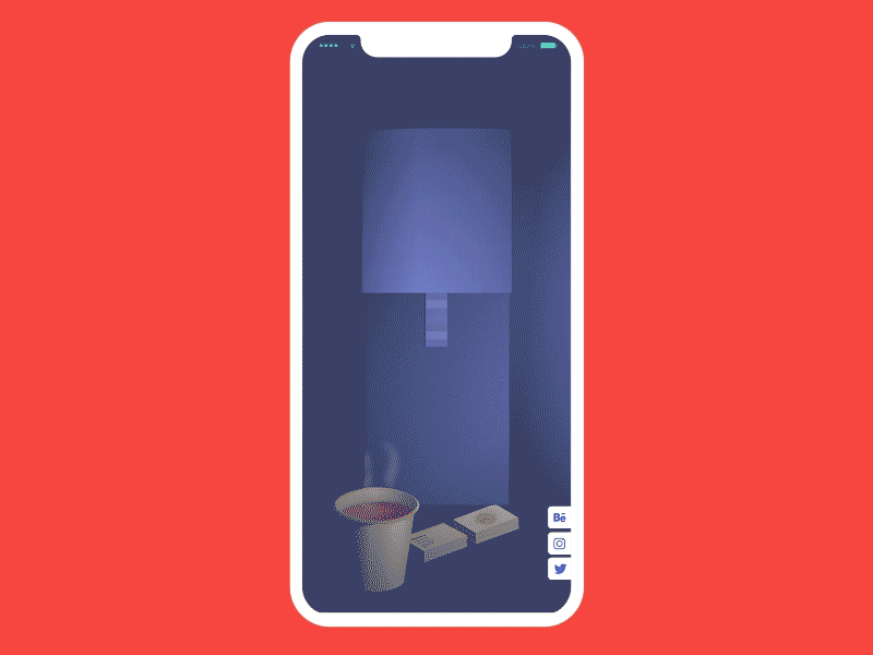 In The Box Series - Interactive UI : Signup Login Agency 3d art artdirection design interface ios iphonex mobile ui ux