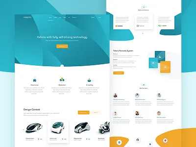 Self Driving Car webdesign car clean design simple technology ui ux web web design
