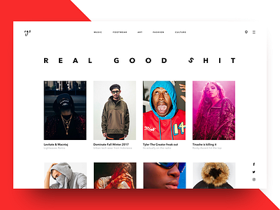 Culture Blog blog culture fashion minimal music ui web