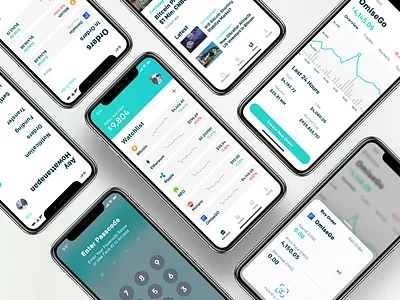 CalmCoin bitcoin cryptocurrency graph ico iphonex trading ui ux