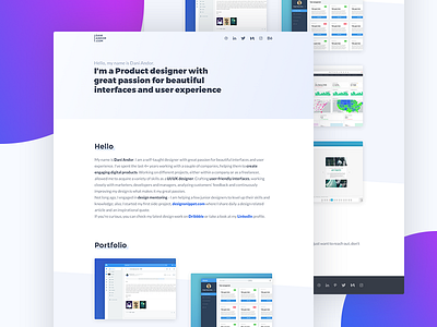 daniandor.com - Personal website/Portfolio design homepage landing page portfolio ui user interface ux web design website