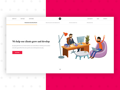 Web design Mksk Agency agency character creative design flat font graphic homepage illustration ui ux web