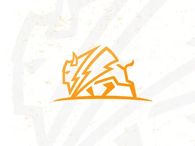 Thunder 2 Drib bison bolt bruner buffalo graphic icon lightening mike powerful strength strong thunder