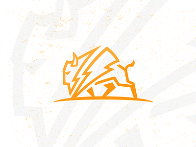 Thunder 2 Drib bison bolt bruner buffalo graphic icon lightening mike powerful strength strong thunder