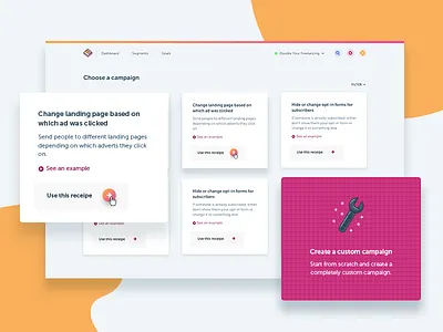 RightMessage choose a campaign app campaign cards rightmessage