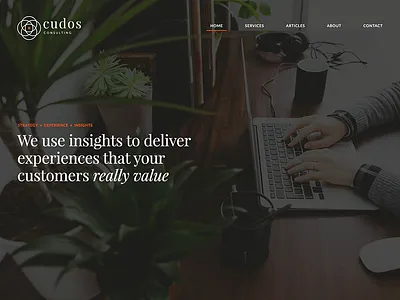 Cudos Consulting Website cudos dark elegant