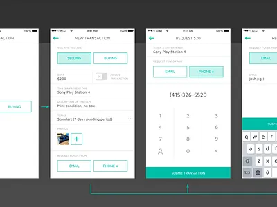 New Transaction Flow app finance flow interface iphone money transaction ui