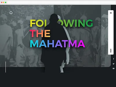 Website Homepage black colors gradient hamburger minimal website