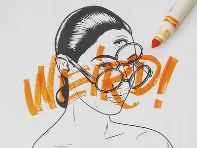 Stay WEIRD! brushpen illustration lettering surrealism typography weird
