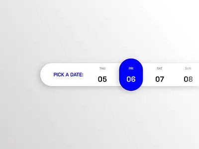 080 - Date Picker 080 app daily ui date picker interaction minimal productivity schedule uiux