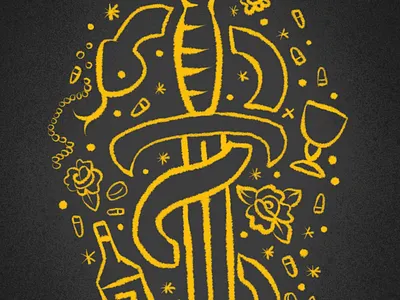 Spoils of War bullets coffin dagger death roses snake sword