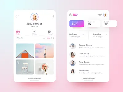 Zedian App Messaging filter android apple complexion reduction dashboard google google design instagram ios material design minimal design social user profile