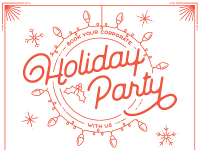 Holiday Party christmas holiday monoline party