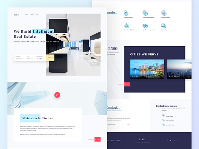Real estate dlex ecommerce landing minimal real estate shopping ui kit