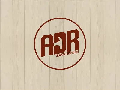 Always Done Right adr always done right construction icon lockup logo mikezswim mockup
