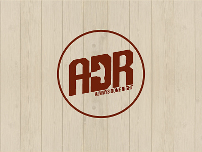Always Done Right adr always done right construction icon lockup logo mikezswim mockup