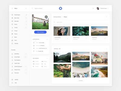 Social Network 4 interface network sketch social ui ui kit ux web