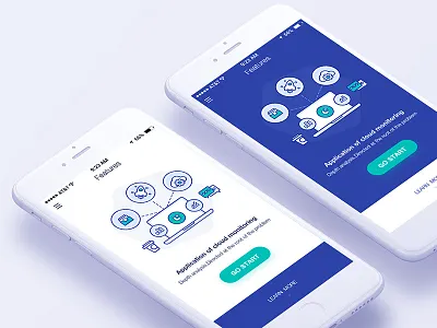The APP page guide design by Zoeyshen animation chart dashboard data visualization graph graphic design guide page icon illustrations mobile monitoring web