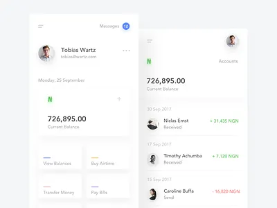 Banking - Feed android app banking clean dashboard finance interface ios minimal money ui ux