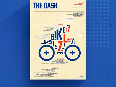 Cycling Event Poster bike branding cycling event graphic poster texture type typography vintage