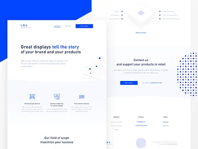 LBR Europe - branding & webdesign blue branding identity lbre light logo microsite pos ui ux webdesign