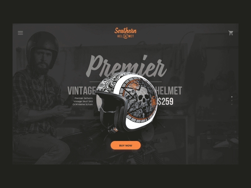 Southern Helmet website animation interaction retro southern helmet ui ux vietnamese designer website