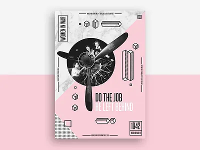 Women In War Poster Series design feminist film historic identity pink poster propaganda retro