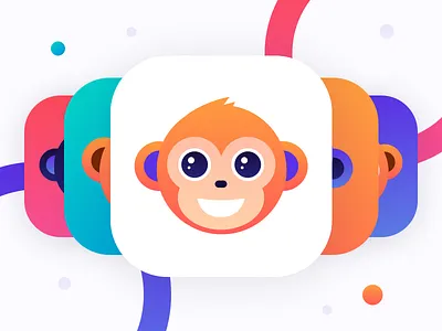 Monkey.Cool App Icon app app icon gradient ios monkey