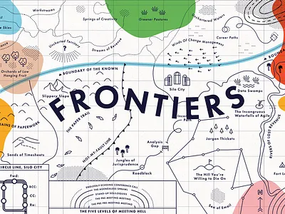 Frontiers of Work conference frontiers map mural silo city slack