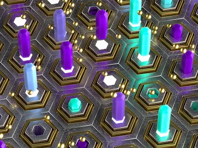 Machine Learning c4d hexagon render