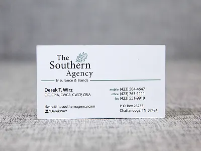 The Southern Agency card branding business card logo logo design