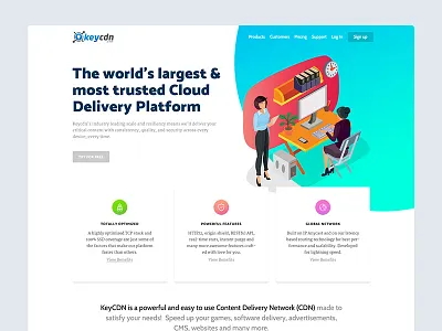 Playing! buttons cnd colors features box header homepage icons isometric top