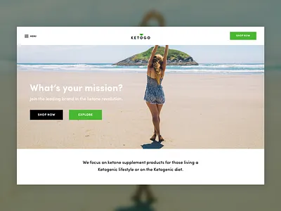Ketogo Supplements - Landing Page ecommerce landing page ui unsplash ux web design website