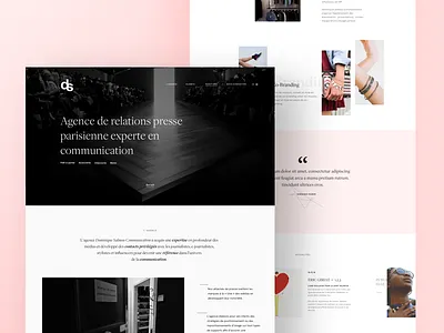 Dominique Salmon - Home page fashion homepage landing page luxury ui uidesign uxdesign web website