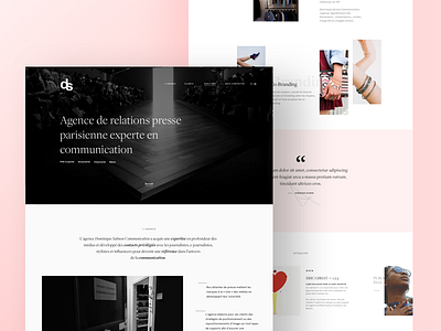 Dominique Salmon - Home page fashion homepage landing page luxury ui uidesign uxdesign web website