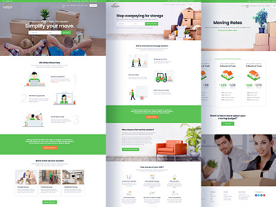 Rainbow Movers : Website Design cargo courier homepage movers packers rainbow responsive solutions storage transport uikreative uiux uiux designer website
