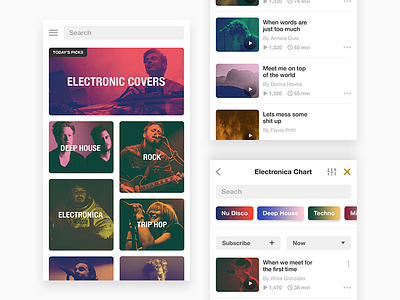 Mixette - Generes & Guided Search app categories concept genres gradient music playlist search