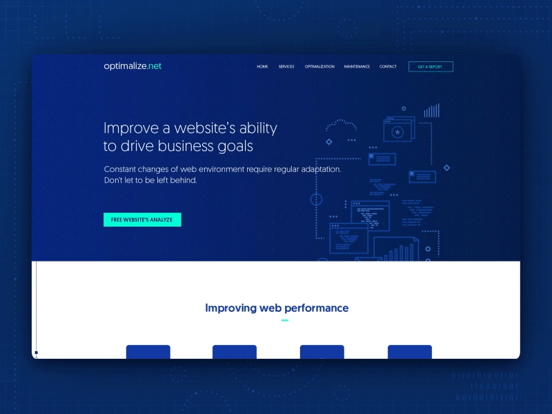 Optimalize landing page company landing page prototype ux web website interface