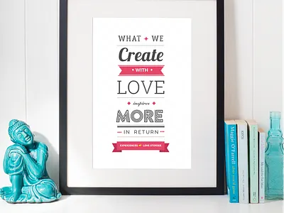 Typographic poster create love poster typographic typography