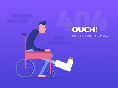 404 Page 008 404 broke error flat help lost missing not found oops page portfolio