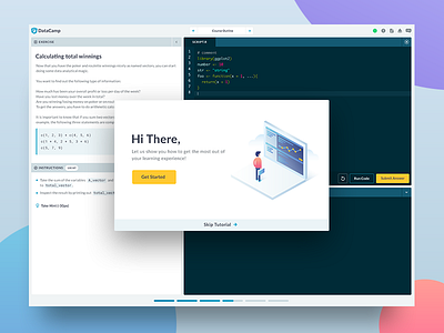 Learning Interface Redesign datacamp datascience learning ui ux