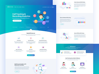 Kuucall: Homepage Design Version-2 analytics call communication conversation design finances free homepage phone responsive uikreative uiux designer web website