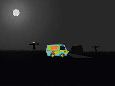 The Mystery Machine clips illustration illustrations images mystery machine scarecrow scary ui ux van vector web